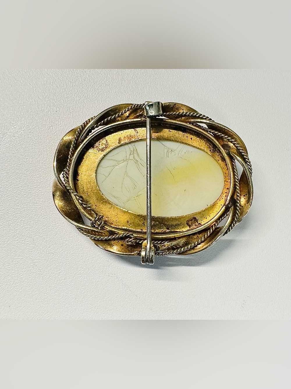 Antique Victorian 10K Gold Bacchante Cameo Brooch c. 1890 - Picture 8 of 8